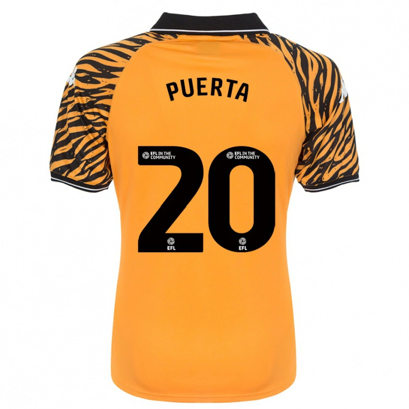 Danxen Kid Gustavo Puerta #20 Orange Black Home Jersey 2025/26 T-Shirt