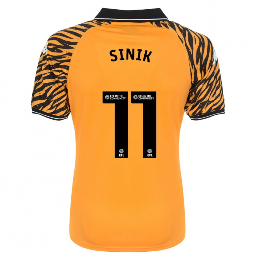 Danxen Kid Doğukan Sinik #11 Orange Black Home Jersey 2025/26 T-Shirt
