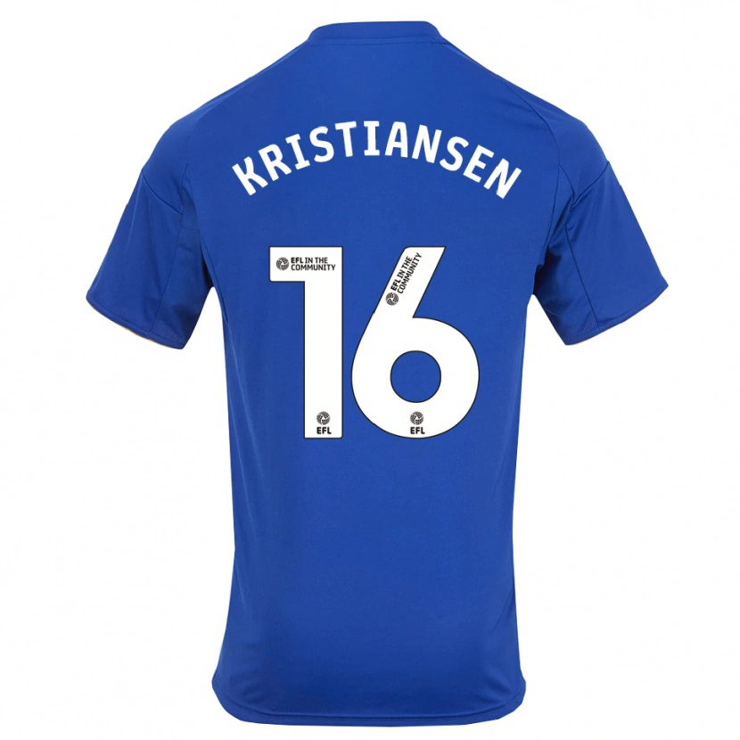Danxen Kid Victor Kristiansen #16 Blue Gold Home Jersey 2025/26 T-Shirt