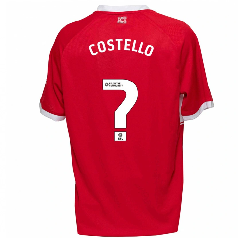 Danxen Kid Jd Costello #0 Red White Home Jersey 2025/26 T-Shirt