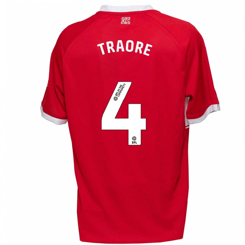Danxen Kid Yacou Traore #4 Red White Home Jersey 2025/26 T-Shirt