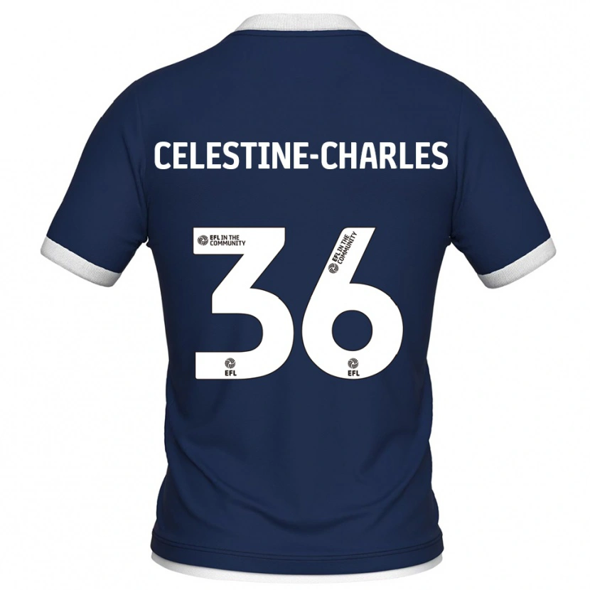 Danxen Kid Jaiden Celestine-Charles #36 Navy White Home Jersey 2025/26 T-Shirt