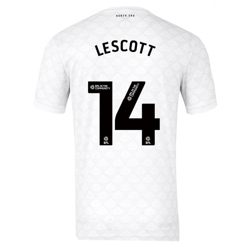 Danxen Kid Clayton Lescott #14 White Red Home Jersey 2025/26 T-Shirt