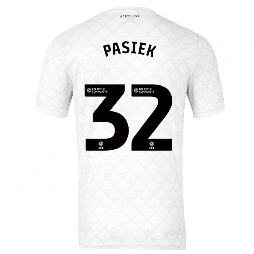 Danxen Kid Kacper Pasiek #32 White Red Home Jersey 2025/26 T-Shirt