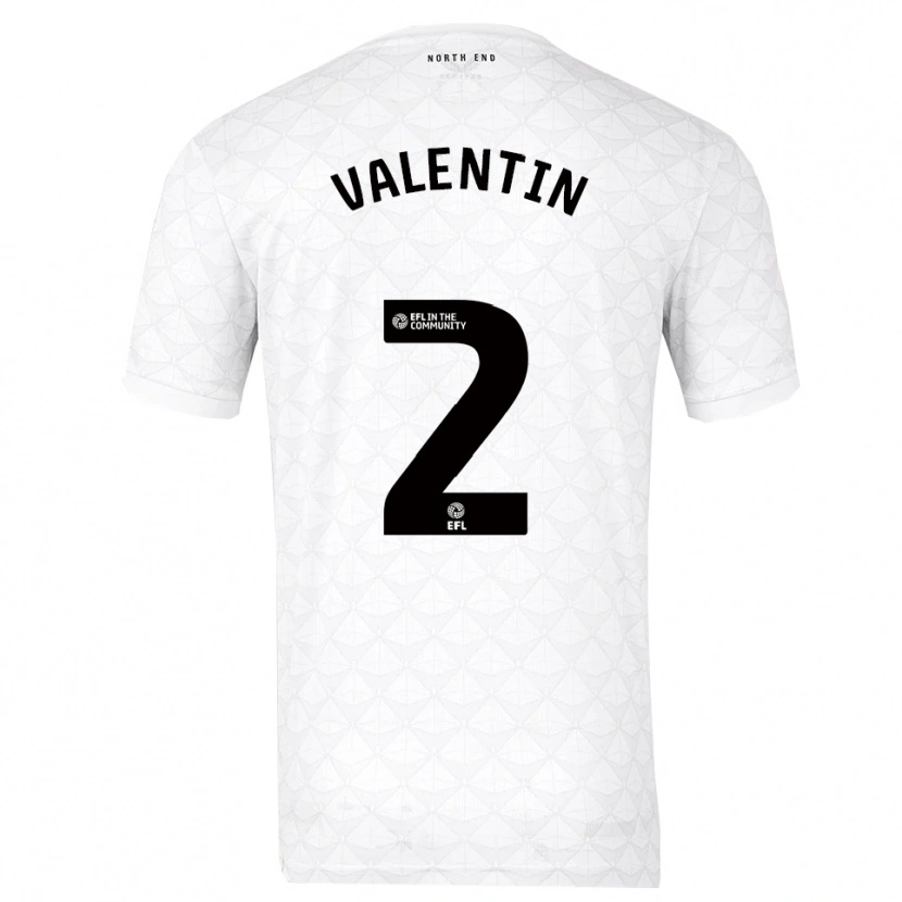 Danxen Kid Pol Valentín #2 White Red Home Jersey 2025/26 T-Shirt
