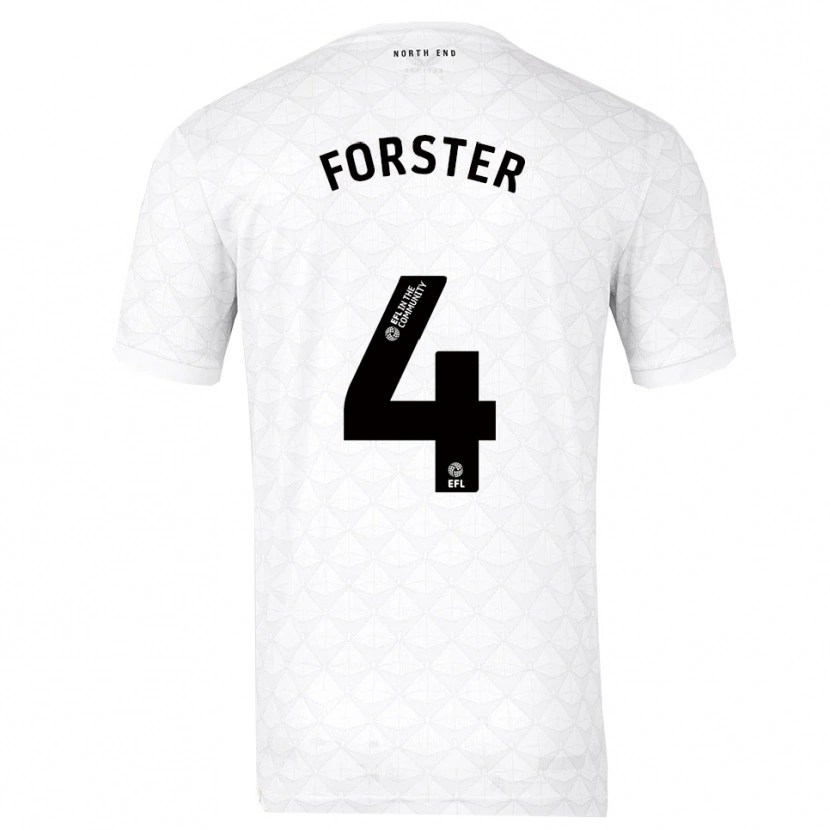 Danxen Kid Hannah Forster #4 White Red Home Jersey 2025/26 T-Shirt