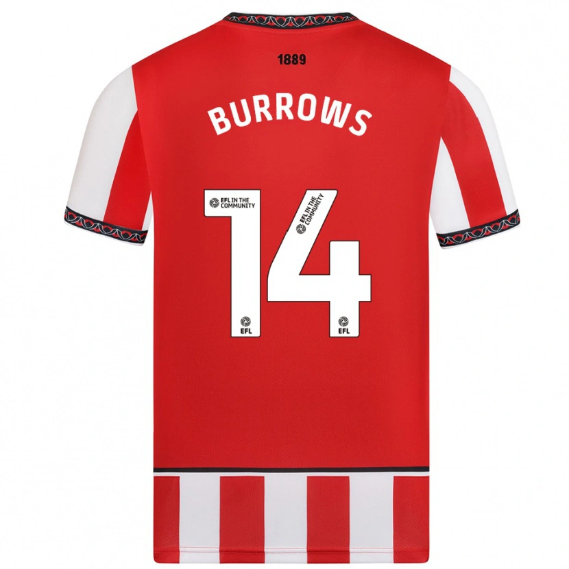 Danxen Kid Harrison Burrows #14 Red White Home Jersey 2025/26 T-Shirt