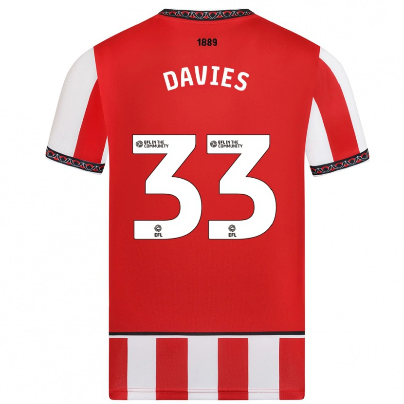 Danxen Kid Bethan Davies #33 Red White Home Jersey 2025/26 T-Shirt