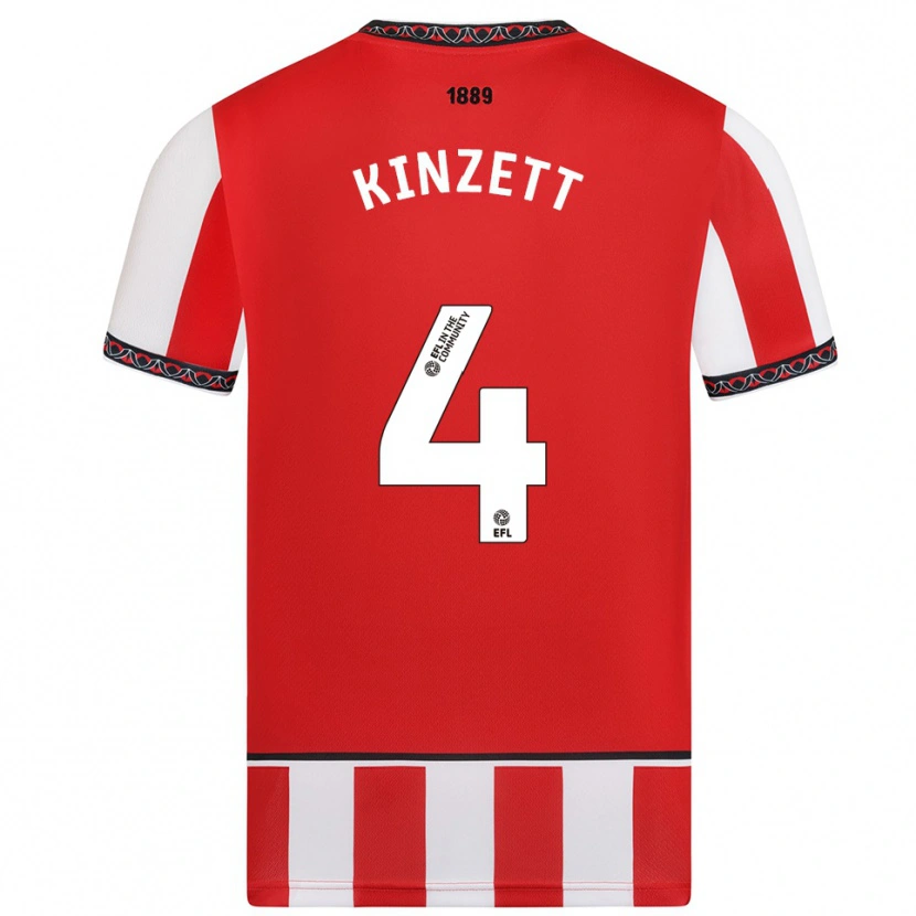 Danxen Kid Ella Kinzett #4 Red White Home Jersey 2025/26 T-Shirt