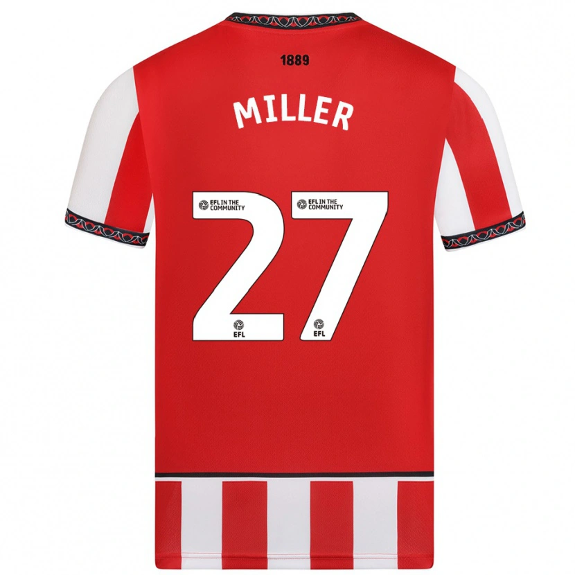 Danxen Kid Lara Miller #27 Red White Home Jersey 2025/26 T-Shirt