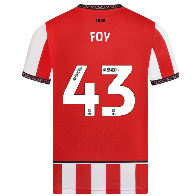 Danxen Kid Gus Foy #43 Red White Home Jersey 2025/26 T-Shirt