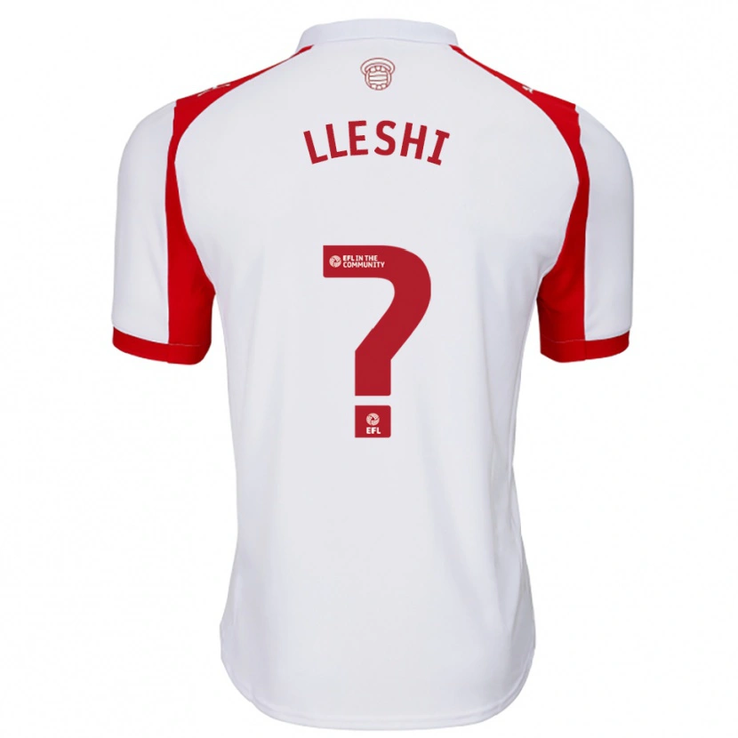 Danxen Kid Henri Lleshi #0 White Red Home Jersey 2025/26 T-Shirt