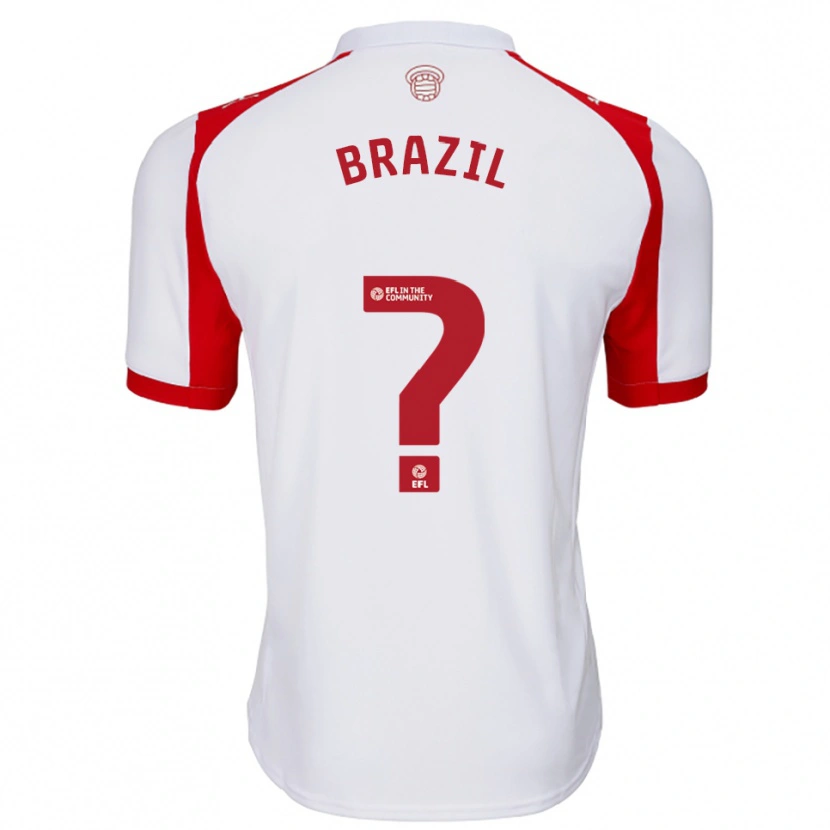 Danxen Kid Ellie Brazil #0 White Red Home Jersey 2025/26 T-Shirt