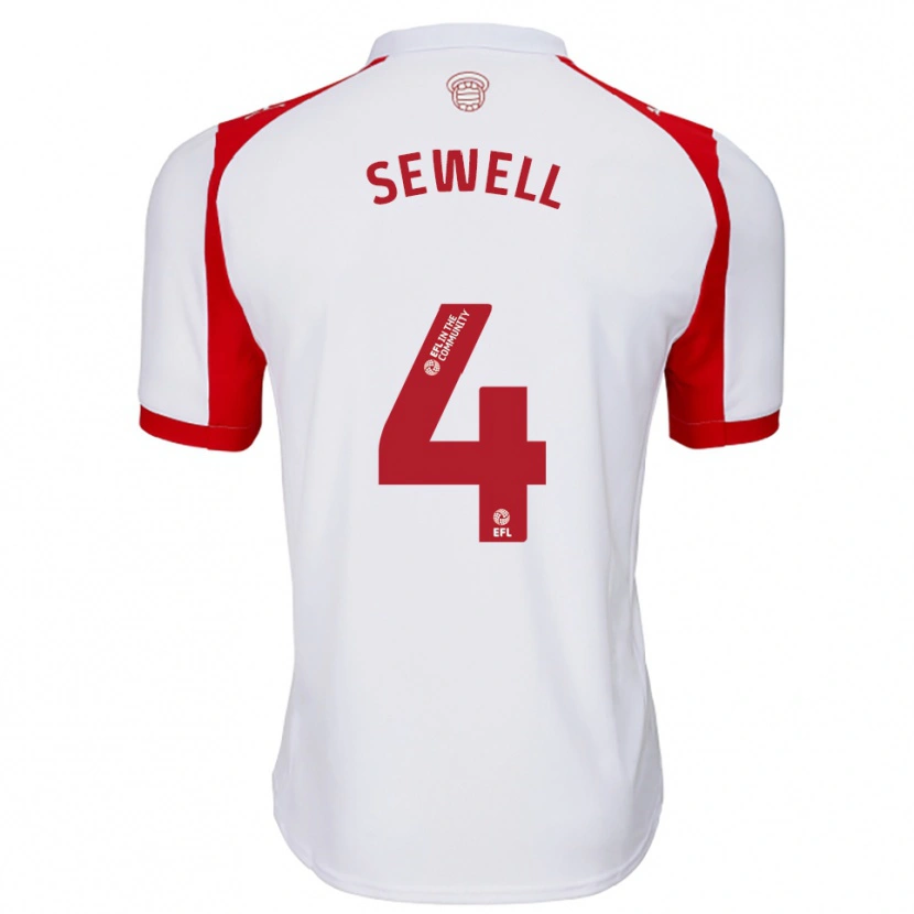 Danxen Kid Broghan Sewell #4 White Red Home Jersey 2025/26 T-Shirt