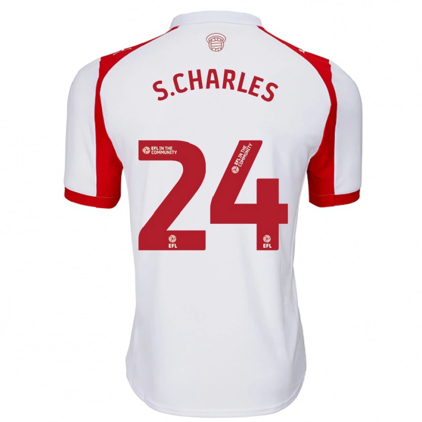 Danxen Kid Shea Charles #24 White Red Home Jersey 2025/26 T-Shirt