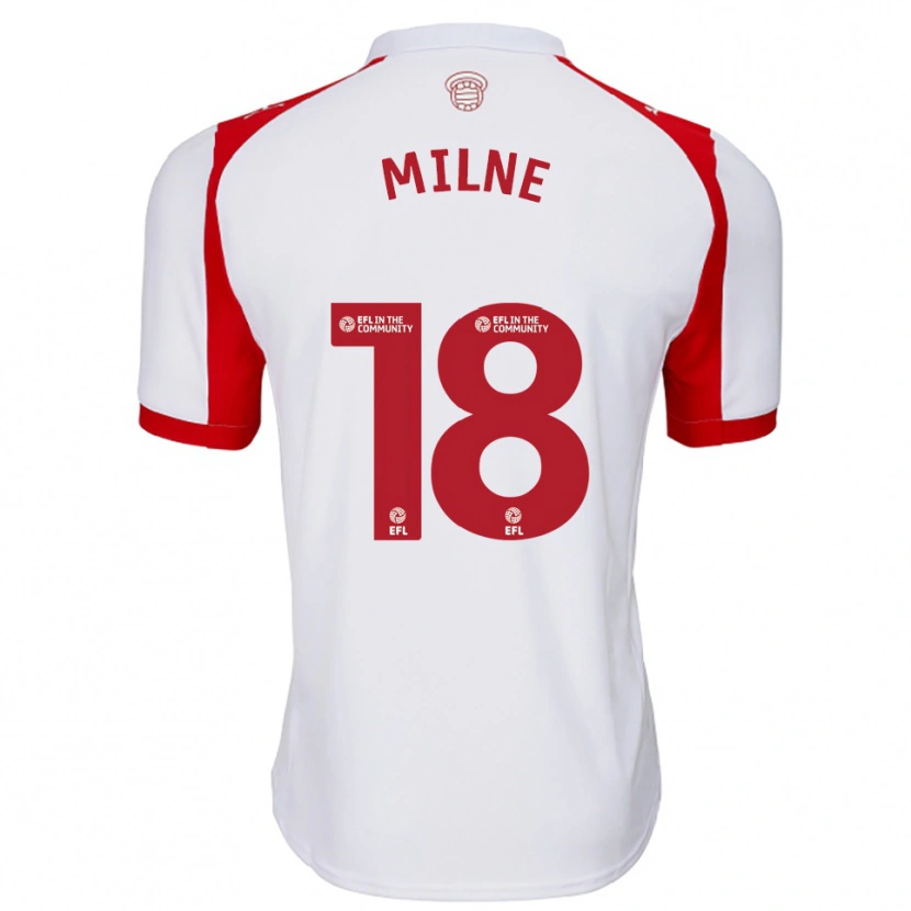 Danxen Kid Isabel Milne #18 White Red Home Jersey 2025/26 T-Shirt