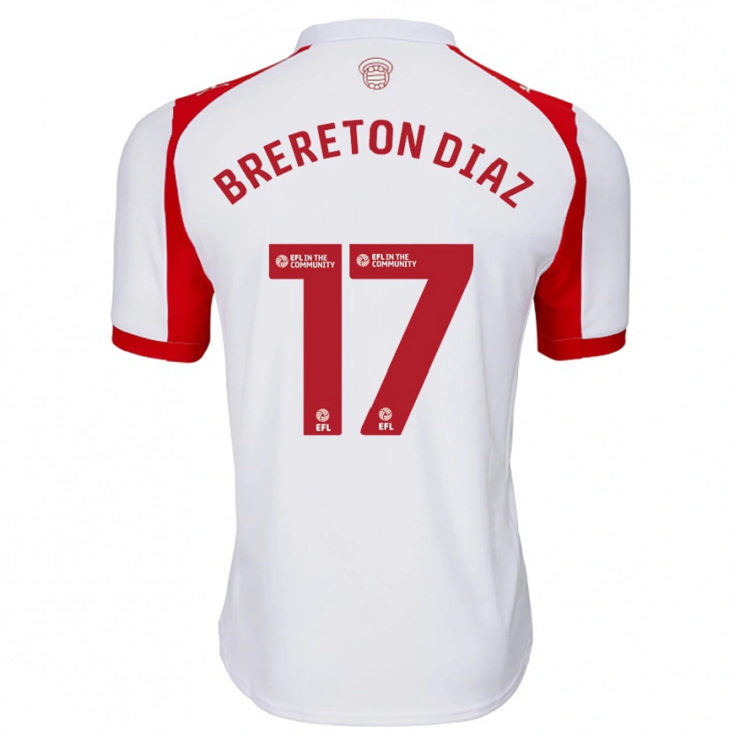Danxen Kid Ben Brereton Díaz #17 White Red Home Jersey 2025/26 T-Shirt