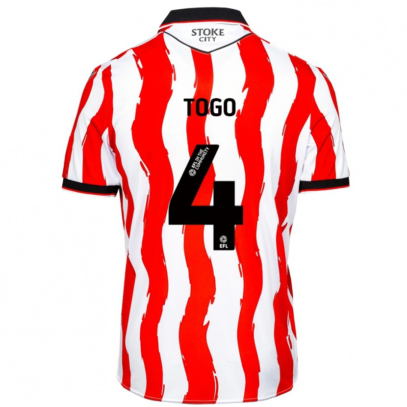 Danxen Kid Ian Togo #4 White Red Home Jersey 2025/26 T-Shirt