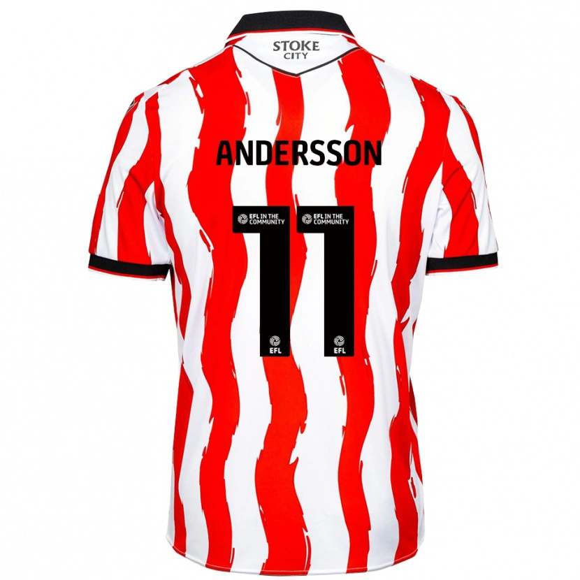 Danxen Kid Edwin Andersson #11 White Red Home Jersey 2025/26 T-Shirt