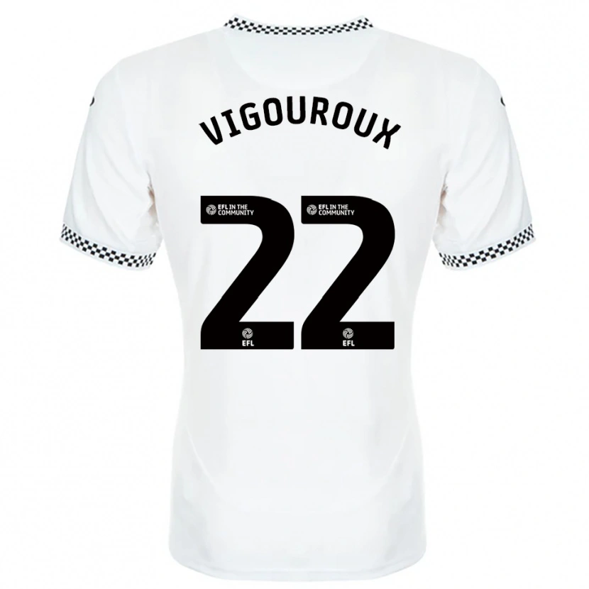 Danxen Kid Lawrence Vigouroux #22 White Orange Home Jersey 2025/26 T-Shirt