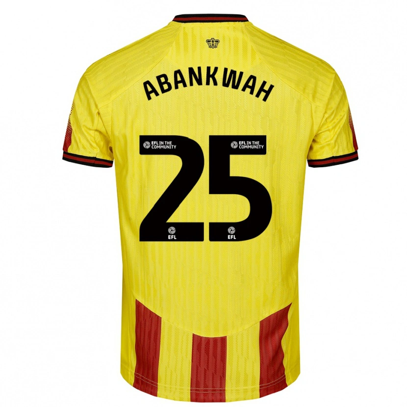 Danxen Kid James Abankwah #25 Yellow Red Home Jersey 2025/26 T-Shirt