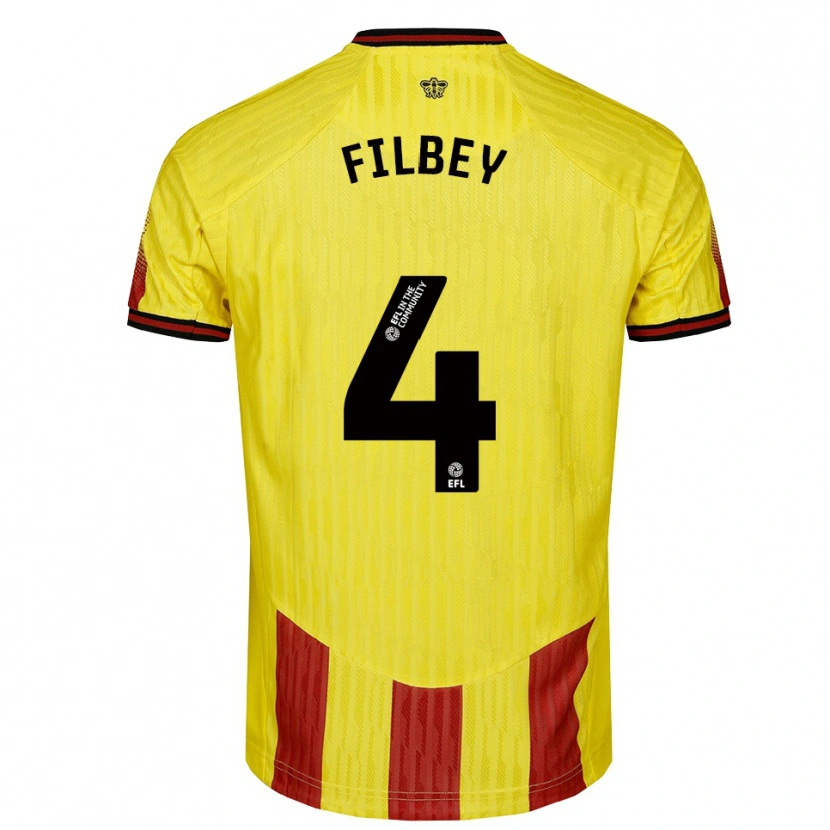 Danxen Kid Anna Filbey #4 Yellow Red Home Jersey 2025/26 T-Shirt