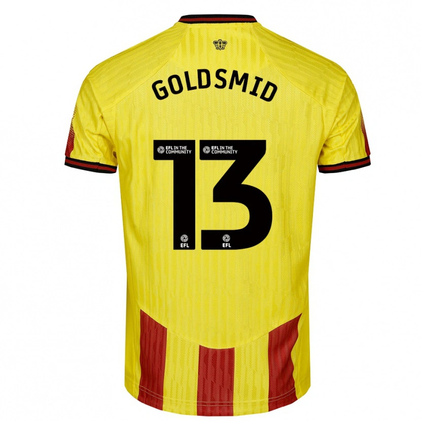 Danxen Kid Jacqui Goldsmid #13 Yellow Red Home Jersey 2025/26 T-Shirt