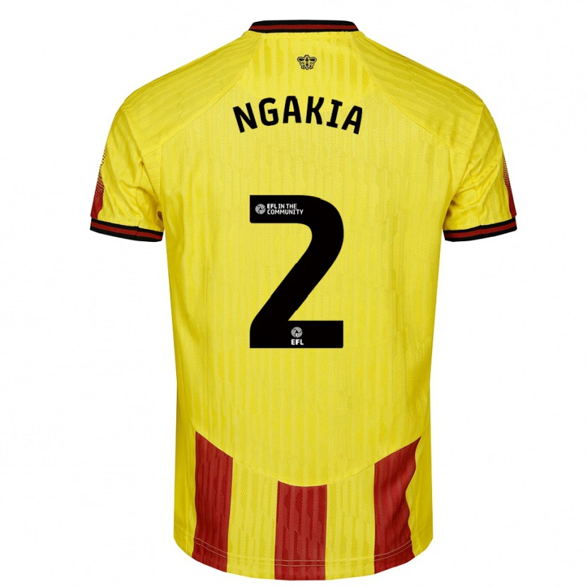 Danxen Kid Jeremy Ngakia #2 Yellow Red Home Jersey 2025/26 T-Shirt
