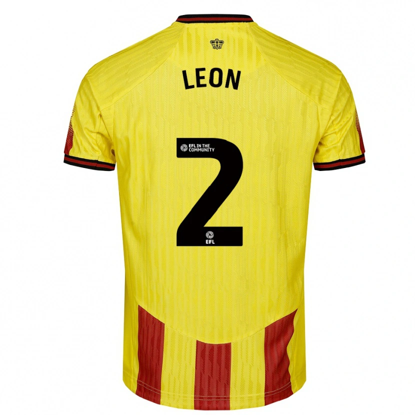 Danxen Kid Lucía León #2 Yellow Red Home Jersey 2025/26 T-Shirt