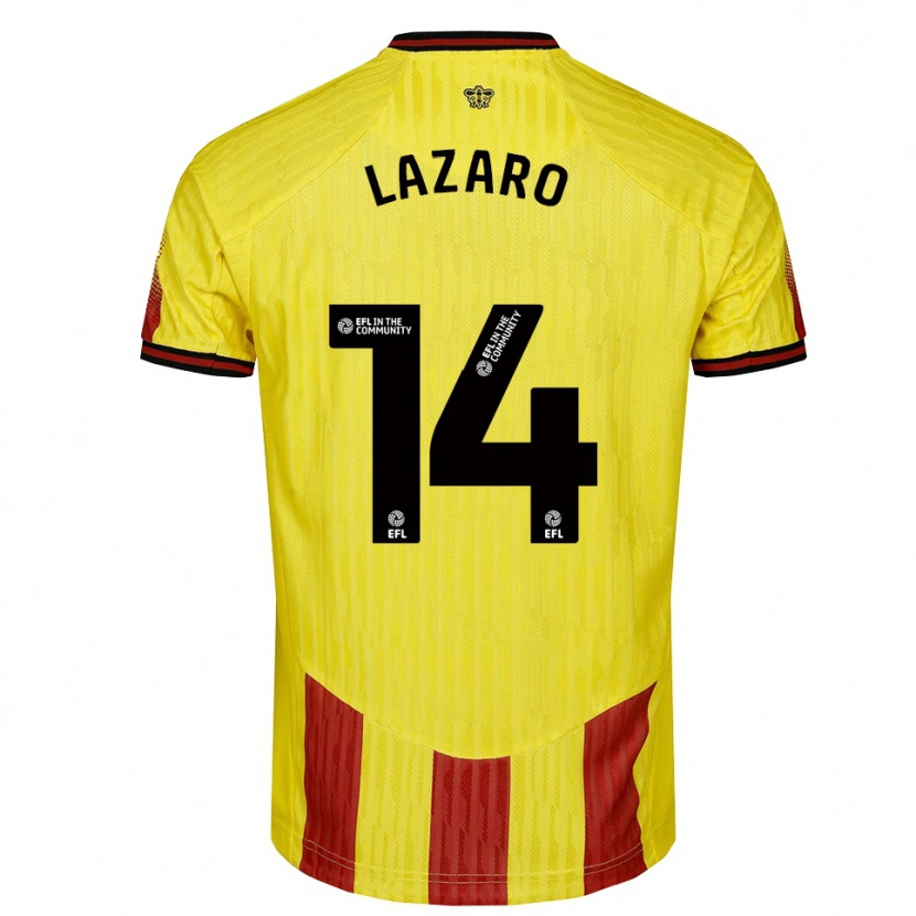 Danxen Kid Maia Lazaro #14 Yellow Red Home Jersey 2025/26 T-Shirt