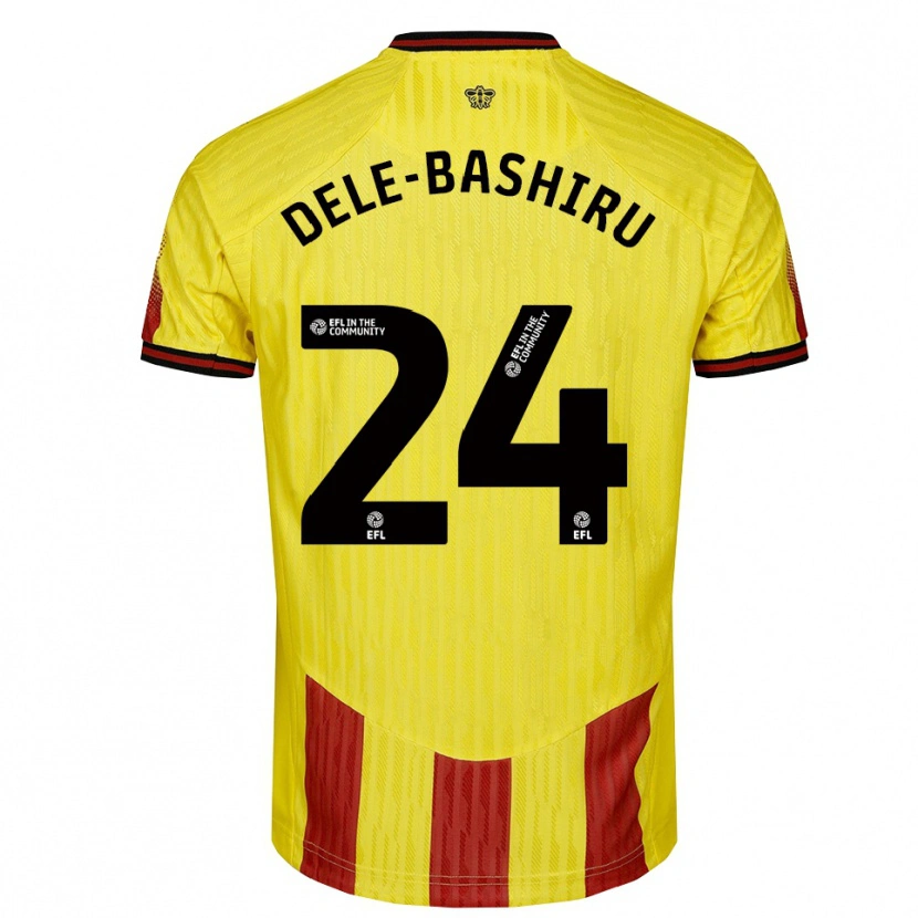 Danxen Kid Tom Dele-Bashiru #24 Yellow Red Home Jersey 2025/26 T-Shirt