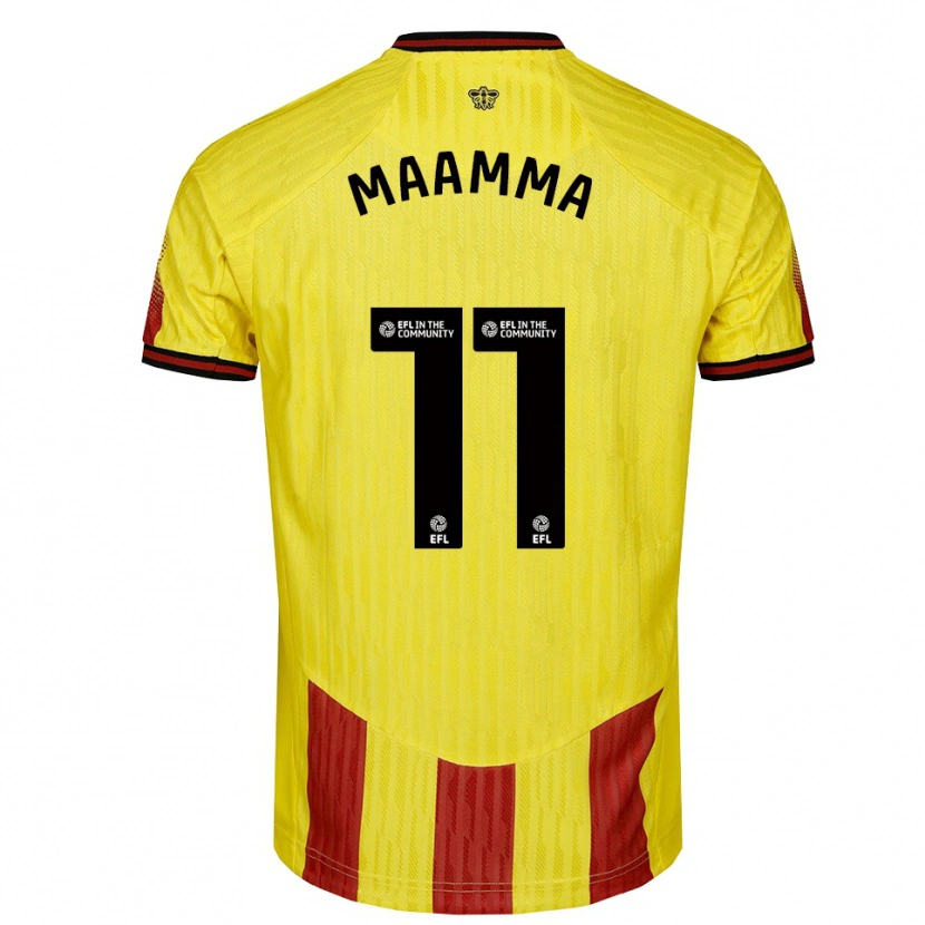 Danxen Kid Othmane Maamma #11 Yellow Red Home Jersey 2025/26 T-Shirt