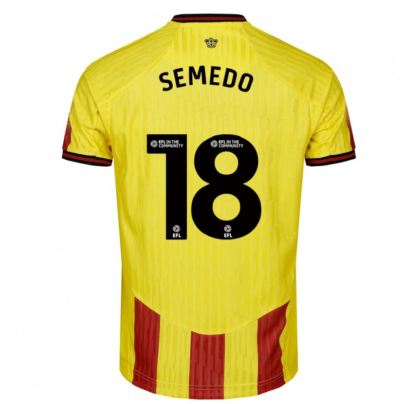Danxen Kid Vivaldo Semedo #18 Yellow Red Home Jersey 2025/26 T-Shirt