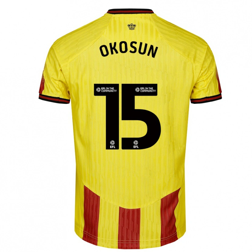 Danxen Kid Nickson Okosun #15 Yellow Red Home Jersey 2025/26 T-Shirt