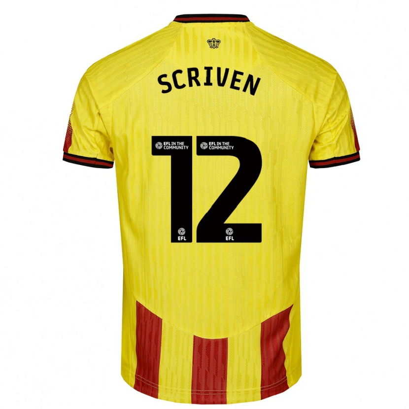 Danxen Kid Jonny Scriven #12 Yellow Red Home Jersey 2025/26 T-Shirt