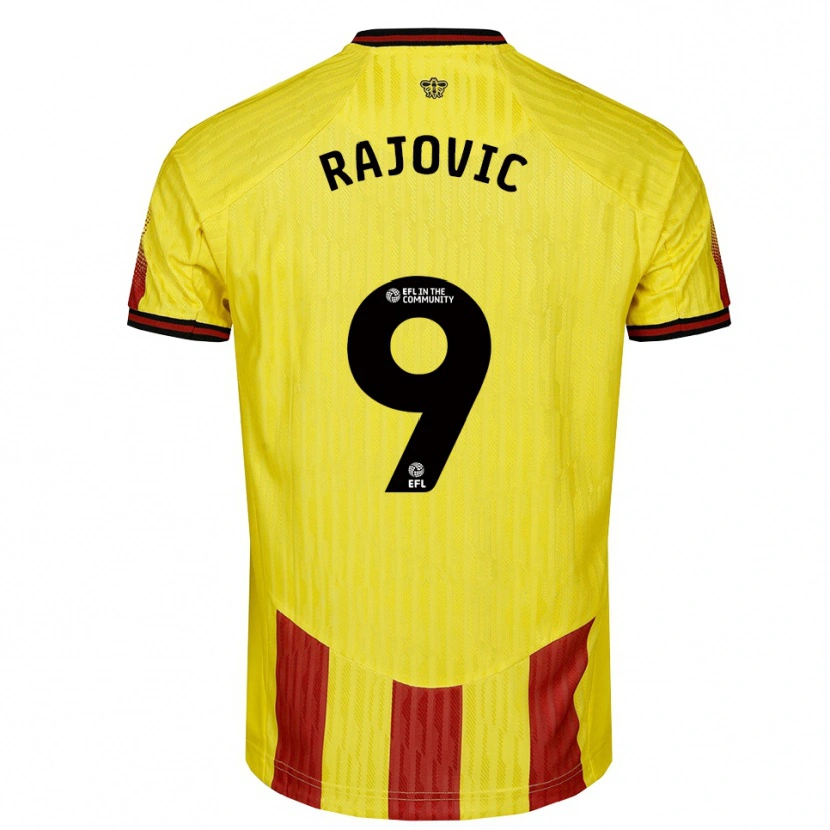 Danxen Kid Mileta Rajovic #9 Yellow Red Home Jersey 2025/26 T-Shirt