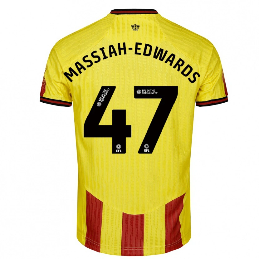 Danxen Kid Zavier Massiah-Edwards #47 Yellow Red Home Jersey 2025/26 T-Shirt