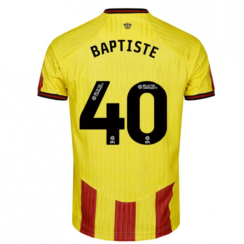 Danxen Kid Bianca Baptiste #40 Yellow Red Home Jersey 2025/26 T-Shirt
