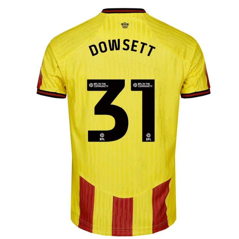 Danxen Kid Rebekah Dowsett #31 Yellow Red Home Jersey 2025/26 T-Shirt