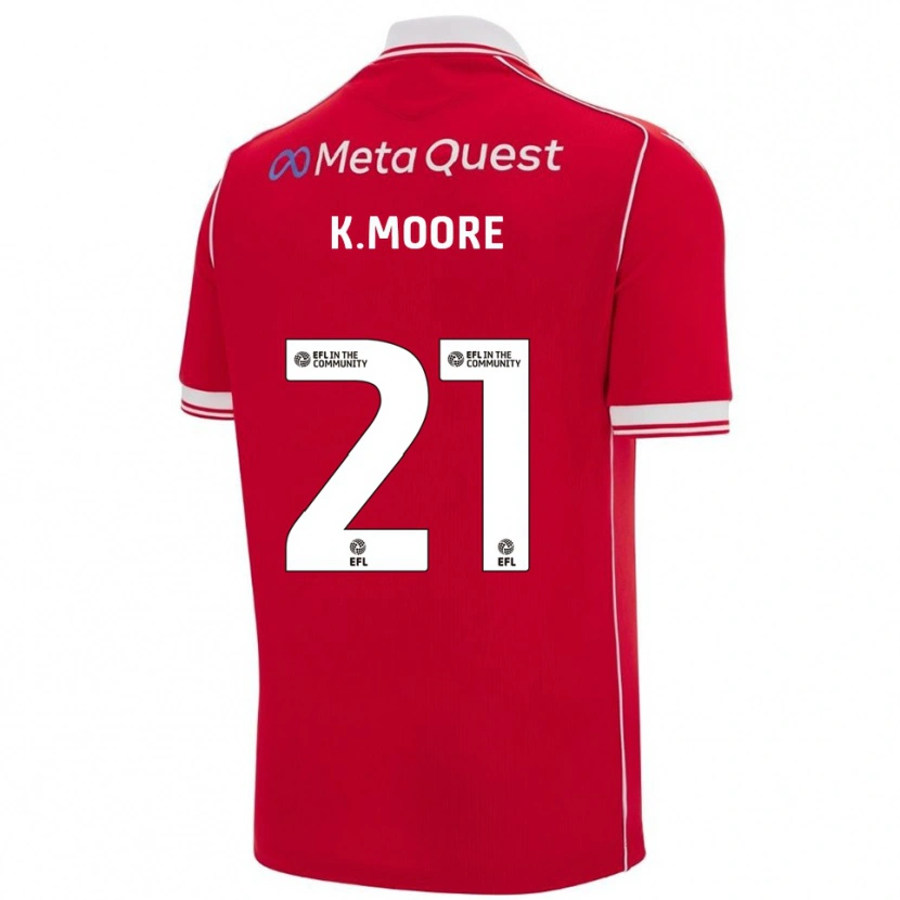 Danxen Kid Kieffer Moore #21 Red White Home Jersey 2025/26 T-Shirt
