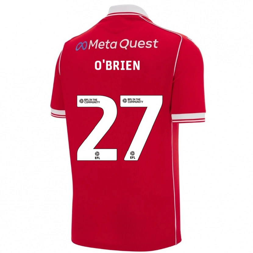 Danxen Kid Lewis O'brien #27 Red White Home Jersey 2025/26 T-Shirt