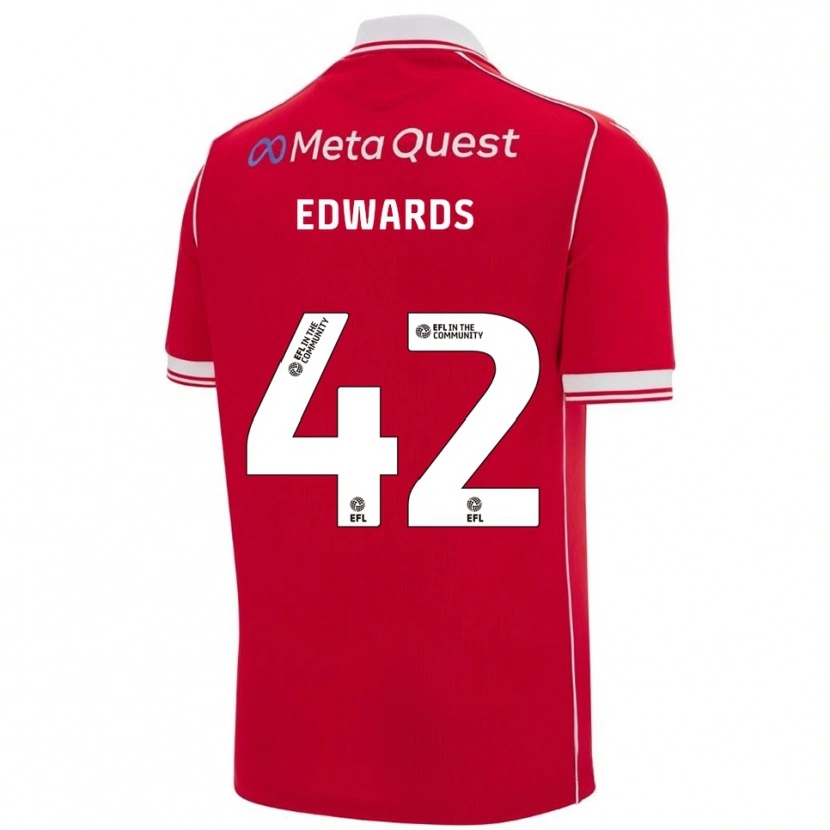 Danxen Kid Callum Edwards #42 Red White Home Jersey 2025/26 T-Shirt