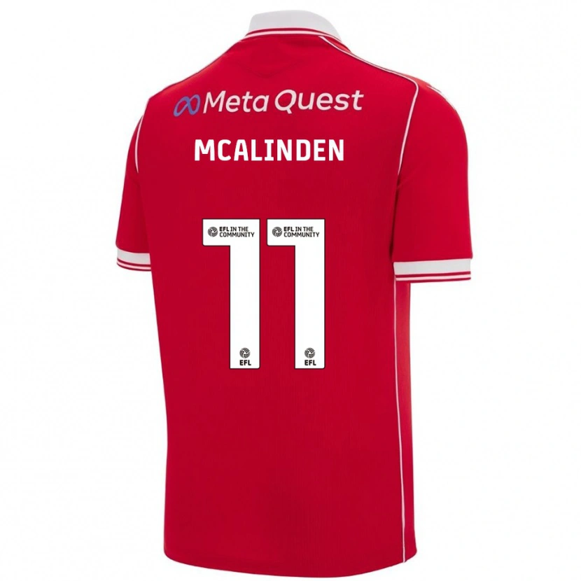 Danxen Kid Liam Mcalinden #11 Red White Home Jersey 2025/26 T-Shirt