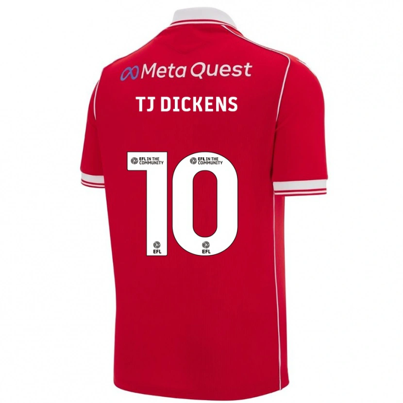 Danxen Kid Tonicha Tj Dickens #10 Red White Home Jersey 2025/26 T-Shirt