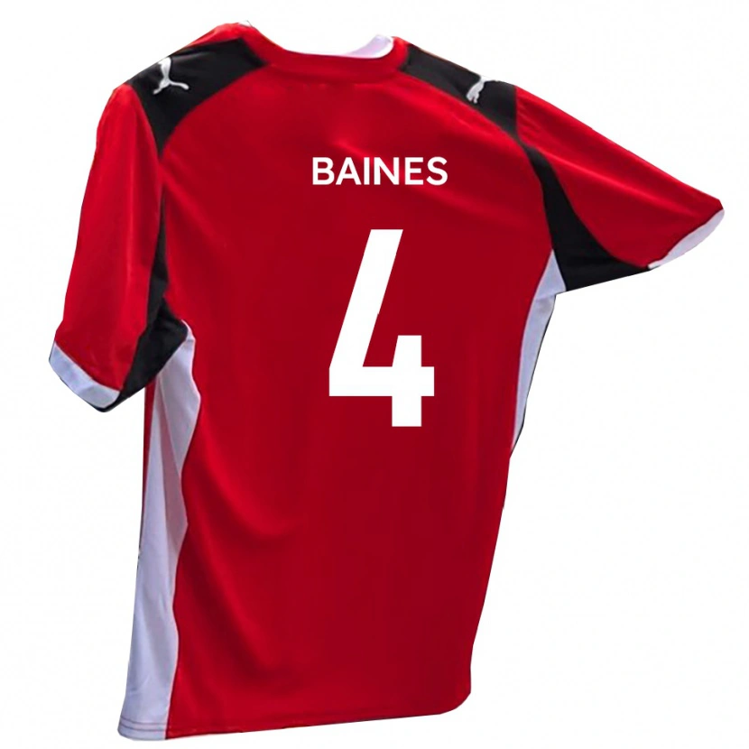 Danxen Kid Lewis Baines #4 Red White Home Jersey 2025/26 T-Shirt