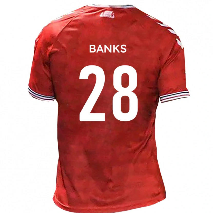 Danxen Kid Ollie Banks #28 Red White Home Jersey 2025/26 T-Shirt