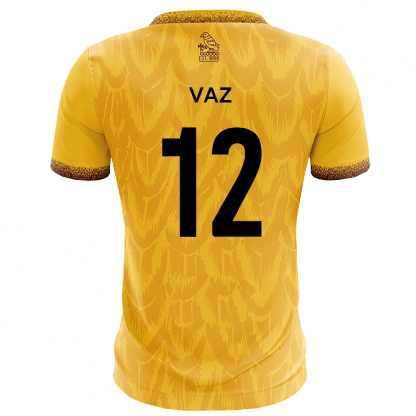 Danxen Kid Eduino Vaz #12 Yellow Brown Home Jersey 2025/26 T-Shirt