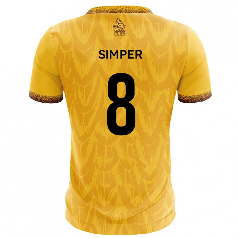 Danxen Kid Lewis Simper #8 Yellow Brown Home Jersey 2025/26 T-Shirt