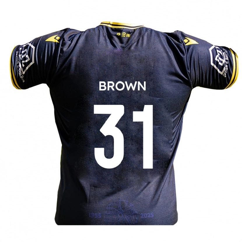 Danxen Kid Charlie Brown #31 Navy Yellow Home Jersey 2025/26 T-Shirt