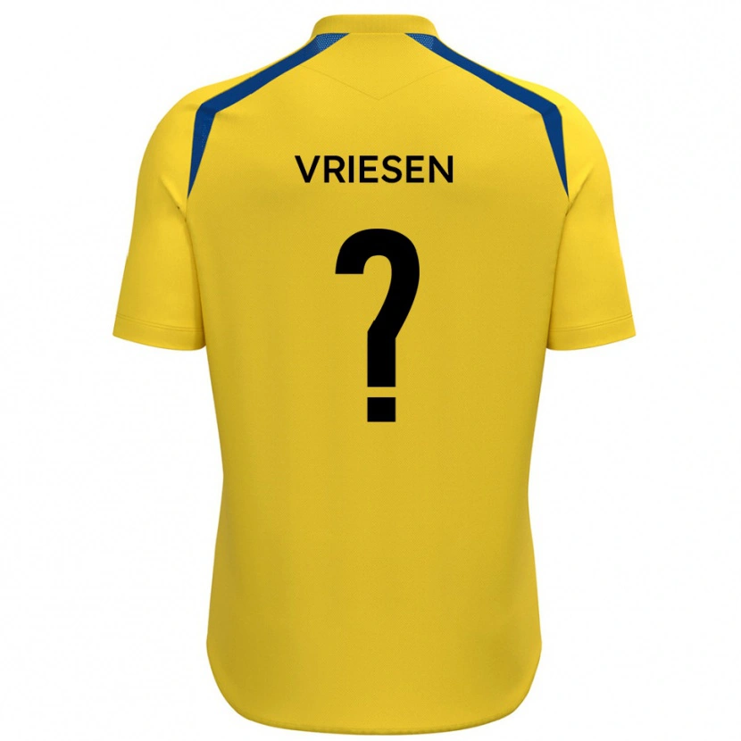Danxen Kid Fabian Vriesen #0 Yellow Blue Home Jersey 2025/26 T-Shirt